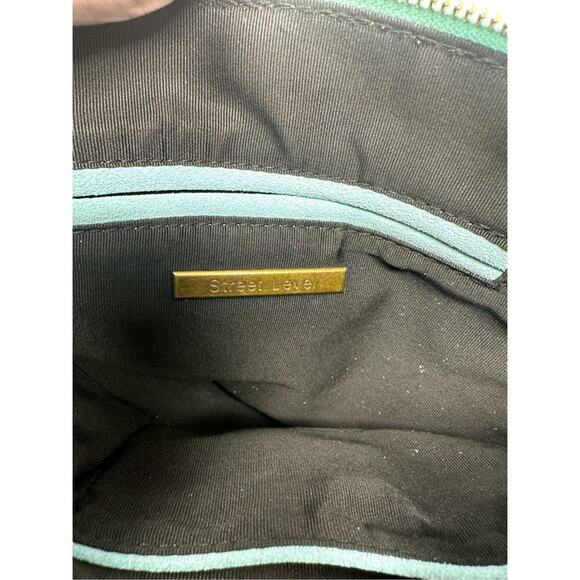 NEW with Tags Street Level Mirabella Metallic Sueded and Leather Wristlet Clutch - Picture 11 of 14